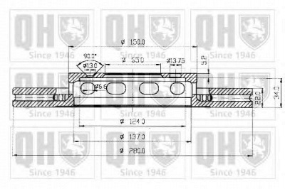 QUINTON HAZELL bdc3783 -  Тормозной диск
